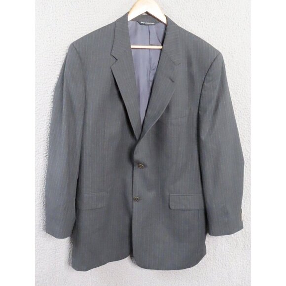 Coppley Ermenegildo Zegna Cloth Custom Blazer Jacket Sports Coat 46L Gray Stripe - Picture 1 of 14
